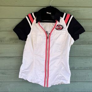 zip up shirt // Harley Davidson